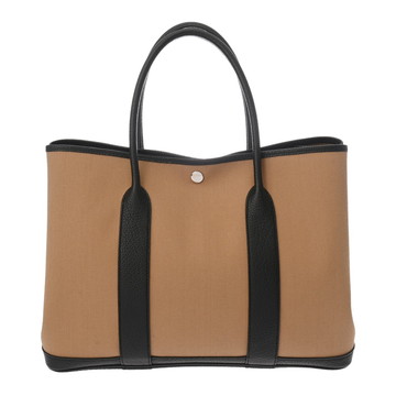 エルメス ガーデンパーティ PM チャイ/ブラック トワルミリタリー/ネゴンダ レディース バッグ 【中古】【bag】