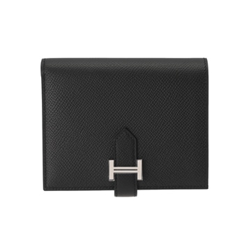 エルメス ベアン コンパクト ブラック ヴォーエプソン レディース 財布 【未使用】【purse】