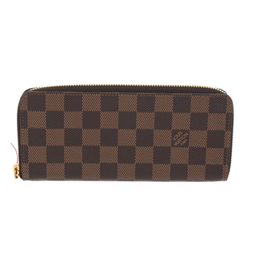 ルイ ヴィトン ダミエ ポルトフォイユ・クレマンス スリーズ N60534 ダミエキャンバス/レザー レディース 財布 【中古】【purse】