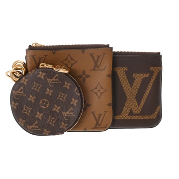 ルイ ヴィトン モノグラムジャイアントリバース ポシェットトリオ 新型 ブラウン M68756 モノグラムキャンバス レディース 【中古】【bag】