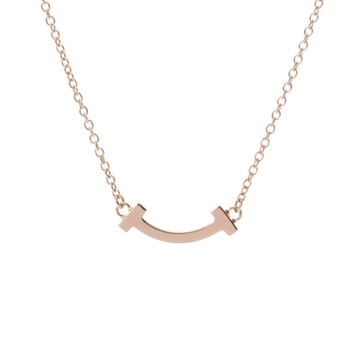 ティファニー Tスマイル ネックレス ミニ ゴールド K18ピンクゴールド PG レディース ジュエリー 【中古】【jewelry】