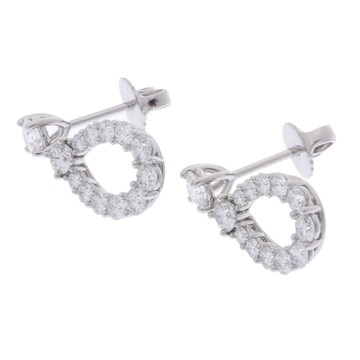 ハリー ウィンストン ループ ピアス ミディアム シルバー EADPRDMDLP Pt950プラチナ レディース ジュエリー 【中古】【jewelry】