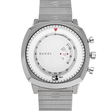 グッチ グリップ クロノグラフ ミッキーマウス YA157306 ホワイト メンズ 時計 【中古】【wristwatch】