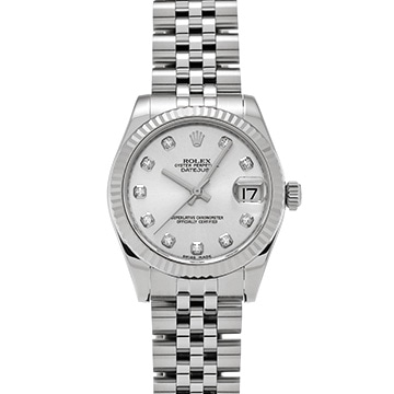 ロレックス デイトジャスト 178274G シルバー/ダイヤモンド ユニセックス 時計 【中古】【wristwatch】