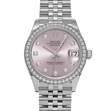 ロレックス デイトジャスト 31 278384RBR ピンク/ダイヤモンド ユニセックス 時計 【中古】【wristwatch】