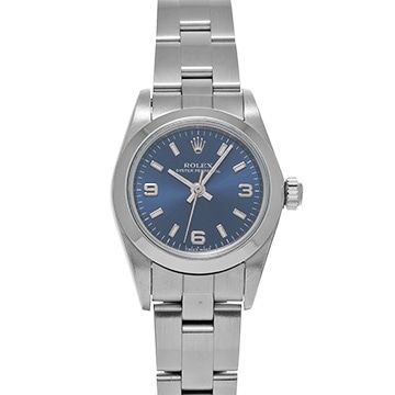 ロレックス オイスターパーペチュアル 76080 ブルー レディース 時計 【中古】【wristwatch】