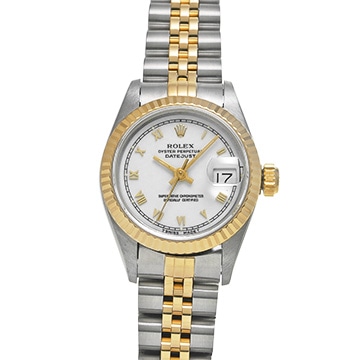 ロレックス デイトジャスト 69173 ホワイト レディース 時計 【中古】【wristwatch】