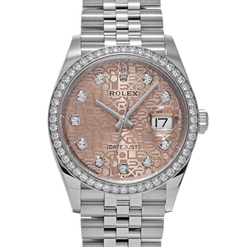 ロレックス デイトジャスト 36 126284RBR ピンクコンピュータ/ダイヤモンド メンズ 時計 【中古】【wristwatch】