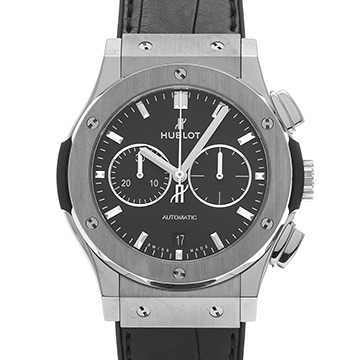 ウブロ クラシックフュージョン クロノグラフ チタニウム 541.NX.1171.LR マットブラック メンズ 時計 【中古】【wristwatch】