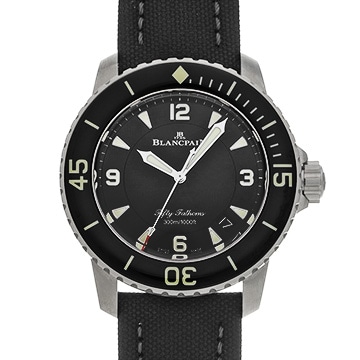 ブランパン フィフティ ファゾムス 5015-12B30-BO52A ブラック メンズ 時計 【中古】【wristwatch】