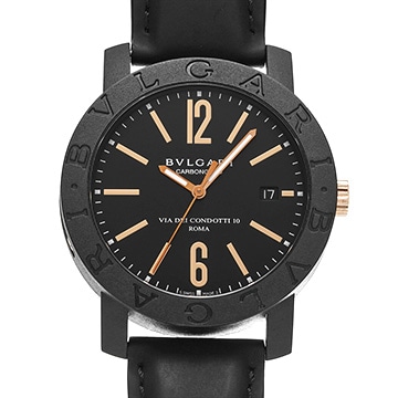 ブルガリ ブルガリブルガリ カーボンゴールド BB40CL ブラック メンズ 時計 【中古】【wristwatch】
