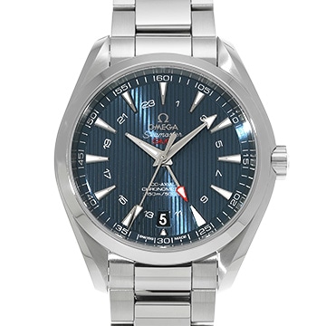 オメガ シーマスター アクアテラ コーアクシャル GMT 231.10.43.22.03.001 ブルー メンズ 時計 【中古】【wristwatch】