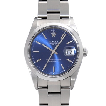 ロレックス オイスターパーペチュアル デイト 15200 ブルー メンズ 時計 【中古】【wristwatch】
