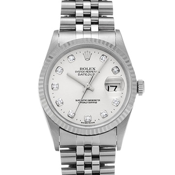 ロレックス デイトジャスト 16234G シルバー/ダイヤモンド メンズ 時計 【中古】【wristwatch】