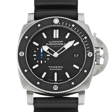 パネライ ルミノール サブマーシブル 1950 アマグネティック 3デイズ チタニオ PAM01389 ブラック メンズ 時計 【中古】【wristwatch】