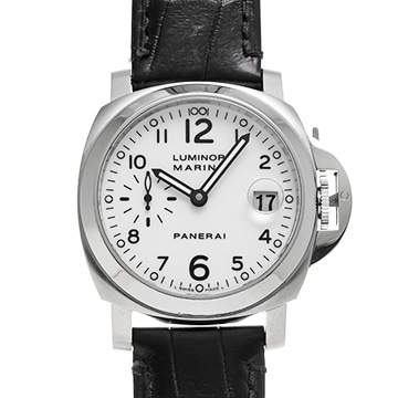 パネライ ルミノールマリーナ 40mm PAM00049 ホワイト メンズ 時計 【中古】【wristwatch】