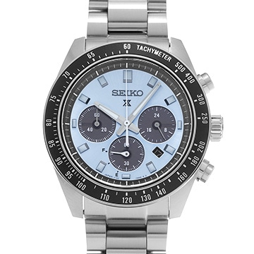 セイコー プロスペックス スピードタイマー ソーラークロノグラフ SBDL109 アイスブルー/ブラック メンズ 時計 【中古】【wristwatch】