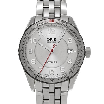 オリス アースティック GT デイト 01 733 7671 4461-07 8 18 85 グレー メンズ 時計 【中古】【wristwatch】