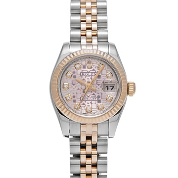 ロレックス デイトジャスト 179171G ピンクコンピュータ/ダイヤモンド レディース 時計 【中古】【wristwatch】
