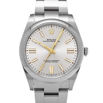ロレックス オイスターパーペチュアル 41 124300 シルバー メンズ 時計 【中古】【wristwatch】