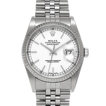 ロレックス デイトジャスト 16234 ホワイト メンズ 時計 【中古】【wristwatch】