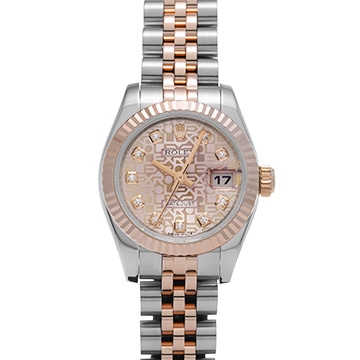 ロレックス デイトジャスト 179171G ピンクコンピュータ/ダイヤモンド レディース 時計 【中古】【wristwatch】