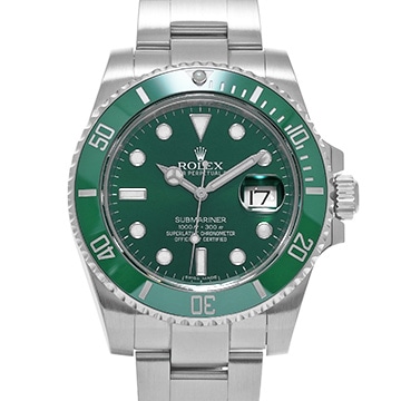 ロレックス サブマリーナ デイト 116610LV グリーン メンズ 時計 【中古】【wristwatch】