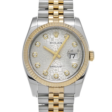 ロレックス デイトジャスト 116233G シルバーコンピュータ/ダイヤモンド メンズ 時計 【中古】【wristwatch】