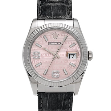 ロレックス デイトジャスト 36 116139 ピンクウェーブ/ダイヤモンド メンズ 時計 【中古】【wristwatch】