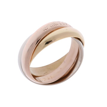 カルティエ トリニティリング #49 ゴールド K18イエローゴールド YG/K18ピンクゴールド PG/K18ホワイトゴールド レディース ジュエリー 【中古】【jewelry】