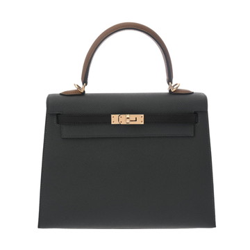 エルメス ケリー 25 外縫い トリコロール グリミスティ/ブラック/アルザン ヴォーエプソン レディース バッグ 【未使用】【bag】