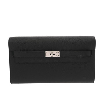 エルメス ケリーウォレット ロングトゥーゴー  ブラック ヴォーエプソン ユニセックス 財布 【未使用】【purse】