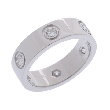 カルティエ ラブリング #51 6PD シルバー K18ホワイトゴールド WG レディース ジュエリー 【中古】【jewelry】