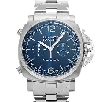 パネライ ルミノール クロノ PAM01110 ブルー メンズ 時計 【中古】【wristwatch】