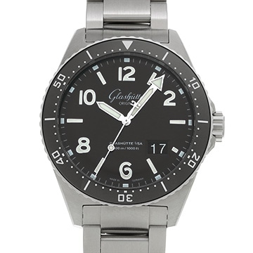 グラスヒュッテ オリジナル シーQ パノラマデイト 1-36-13-01-80-70 ガルバニックブラック メンズ 時計 【中古】【wristwatch】