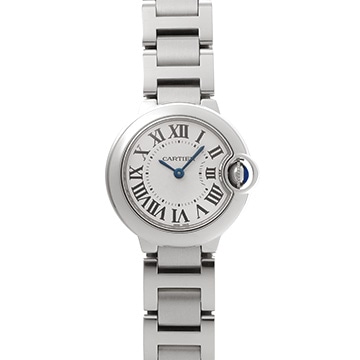 カルティエ バロンブルー ドゥ カルティエ 28mm W69010Z4 シルバー レディース 時計 【中古】【wristwatch】