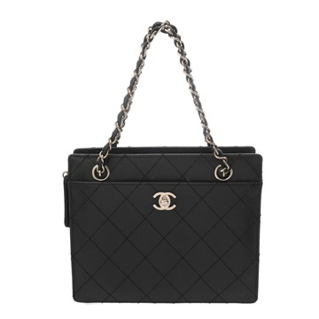 シャネル マトラッセ チェーンハンド ブラック キャビアスキン レディース バッグ 【中古】【bag】