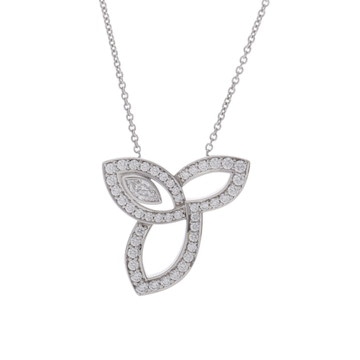 ハリー ウィンストン リリークラスター ネックレス  シルバー Pt950プラチナ レディース ジュエリー 【中古】【jewelry】