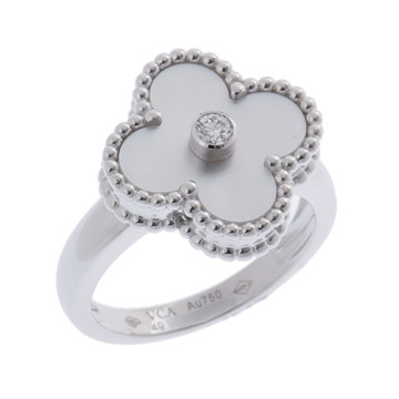 ヴァン クリーフ&アーペル ヴィンテージアルハンブラリング #49 シルバー VCARF48949 K18ホワイトゴールド WG レディース ジュエリー 【中古】【jewelry】