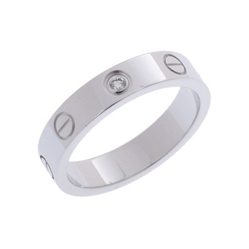 カルティエ ミニラブリング 1PD #50 シルバー CRB4050550 K18ホワイトゴールド WG レディース ジュエリー 【中古】【jewelry】