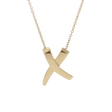 ティファニー キスネックレス ゴールド K18イエローゴールド YG レディース ジュエリー 【中古】【jewelry】