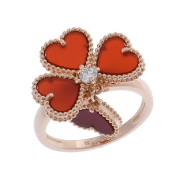 ヴァン クリーフ&アーペル スウィートアルハンブラ エフイヤージュ リング #52 ゴールド VCARN5P652 K18ピンクゴールド PG レディース ジュエリー 【中古】【jewelry】