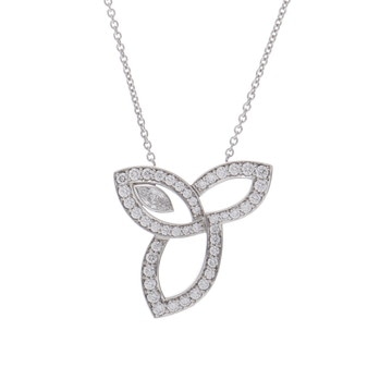 ハリー ウィンストン リリークラスター ネックレス  シルバー PEDPMQRFLC Pt950プラチナ レディース ジュエリー 【中古】【jewelry】
