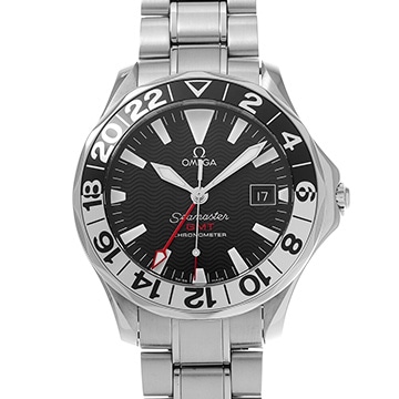 オメガ シーマスター 300 GMT ジェリー・ロペス 2536.50 ブラック メンズ 時計 【中古】【wristwatch】