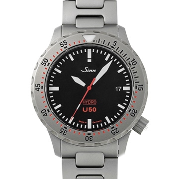 ジン U50.HYDRO U50.HYDRO ブラック メンズ 時計 【中古】【wristwatch】