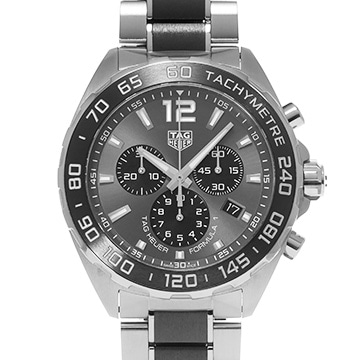 タグ ホイヤー フォーミュラ1 クォーツ クロノグラフ CAZ1011.BA0843 グレー/ブラック メンズ 時計 【中古】【wristwatch】