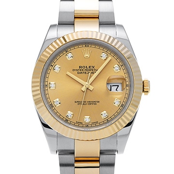 ロレックス デイトジャスト 41 126333G シャンパン/ダイヤモンド メンズ 時計 【中古】【wristwatch】