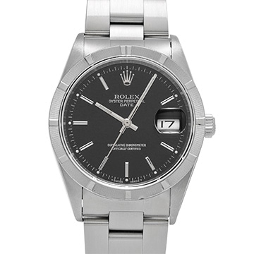 ロレックス オイスターパーペチュアル デイト 15210 ブラック メンズ 時計 【中古】【wristwatch】