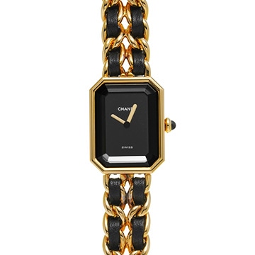 シャネル プルミエール M H0001 ブラック レディース 時計 【中古】【wristwatch】