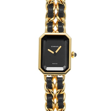 シャネル プルミエール M H0001 ブラック レディース 時計 【中古】【wristwatch】